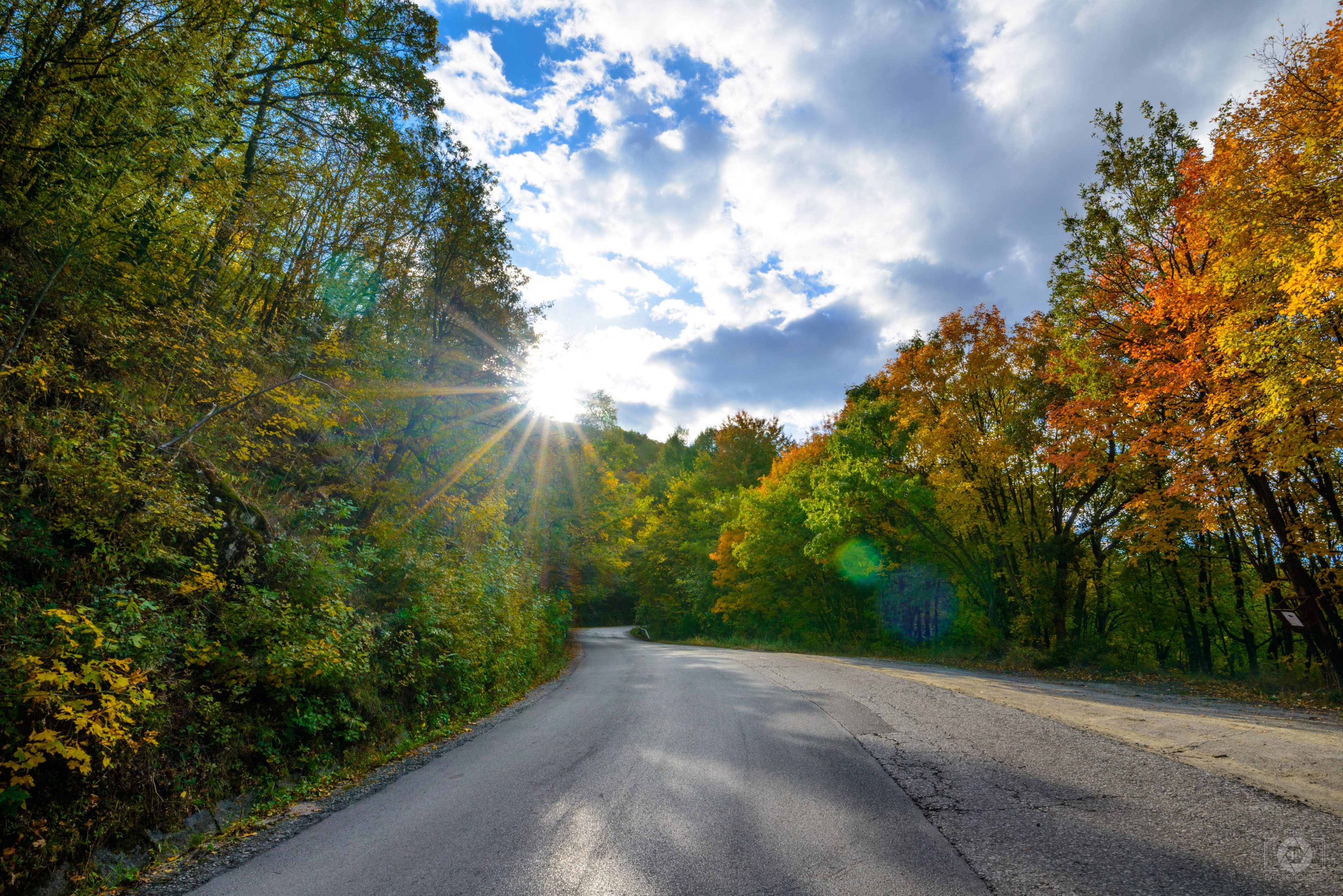 Autumn Mountain Road Background - High-quality Free Backgrounds