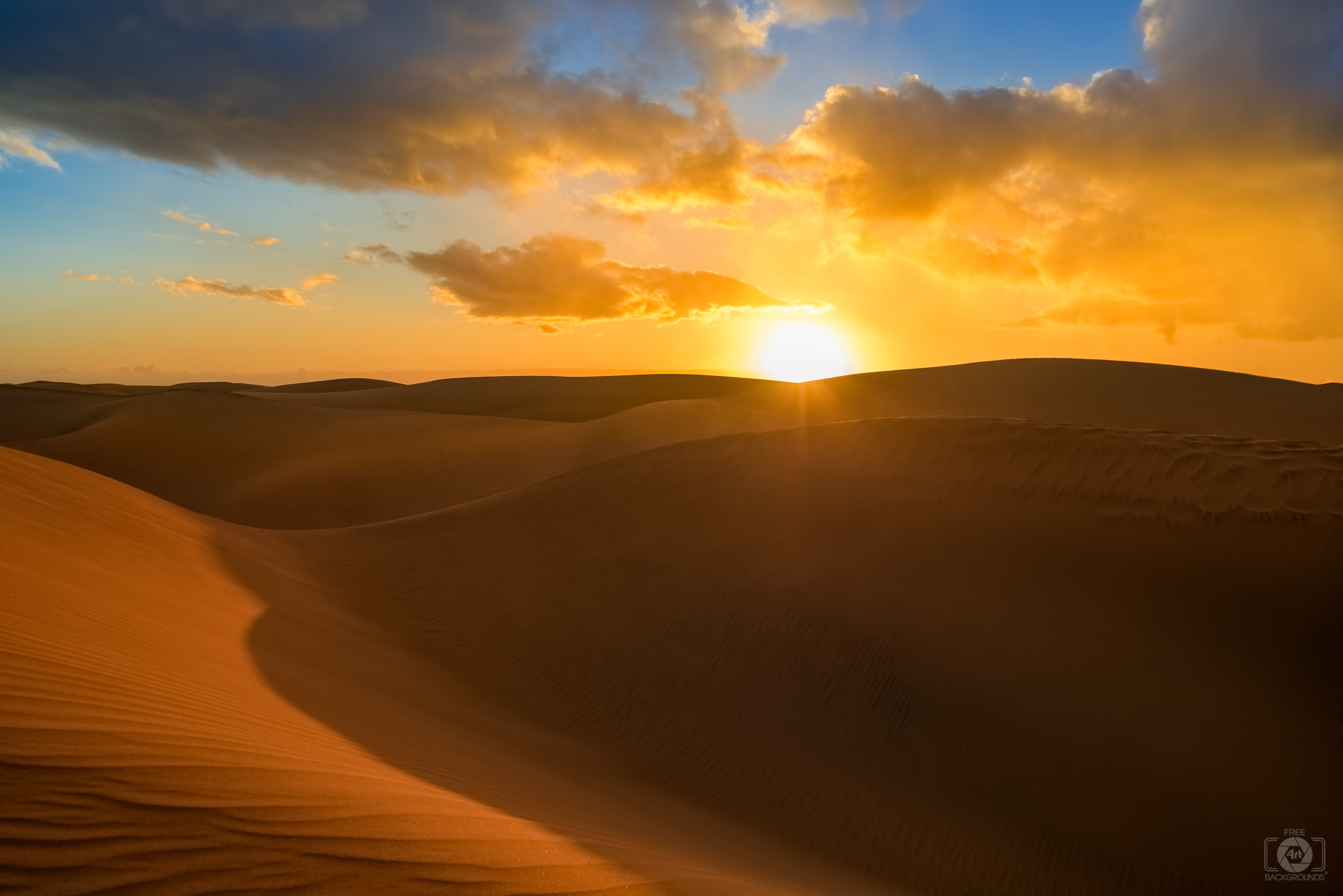 desert sunset background