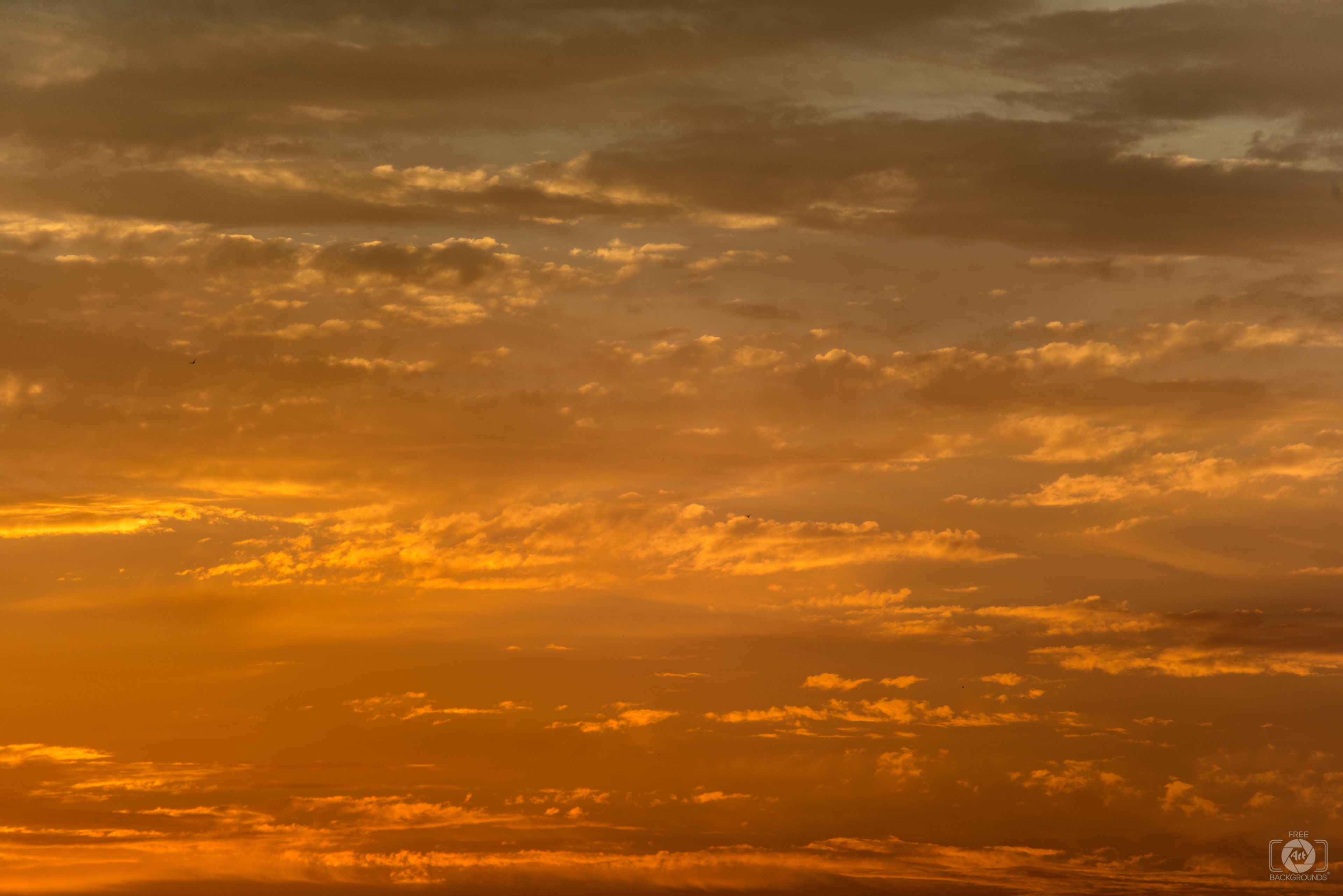 Orange Sunset Sky And Clouds Background High Quality Free