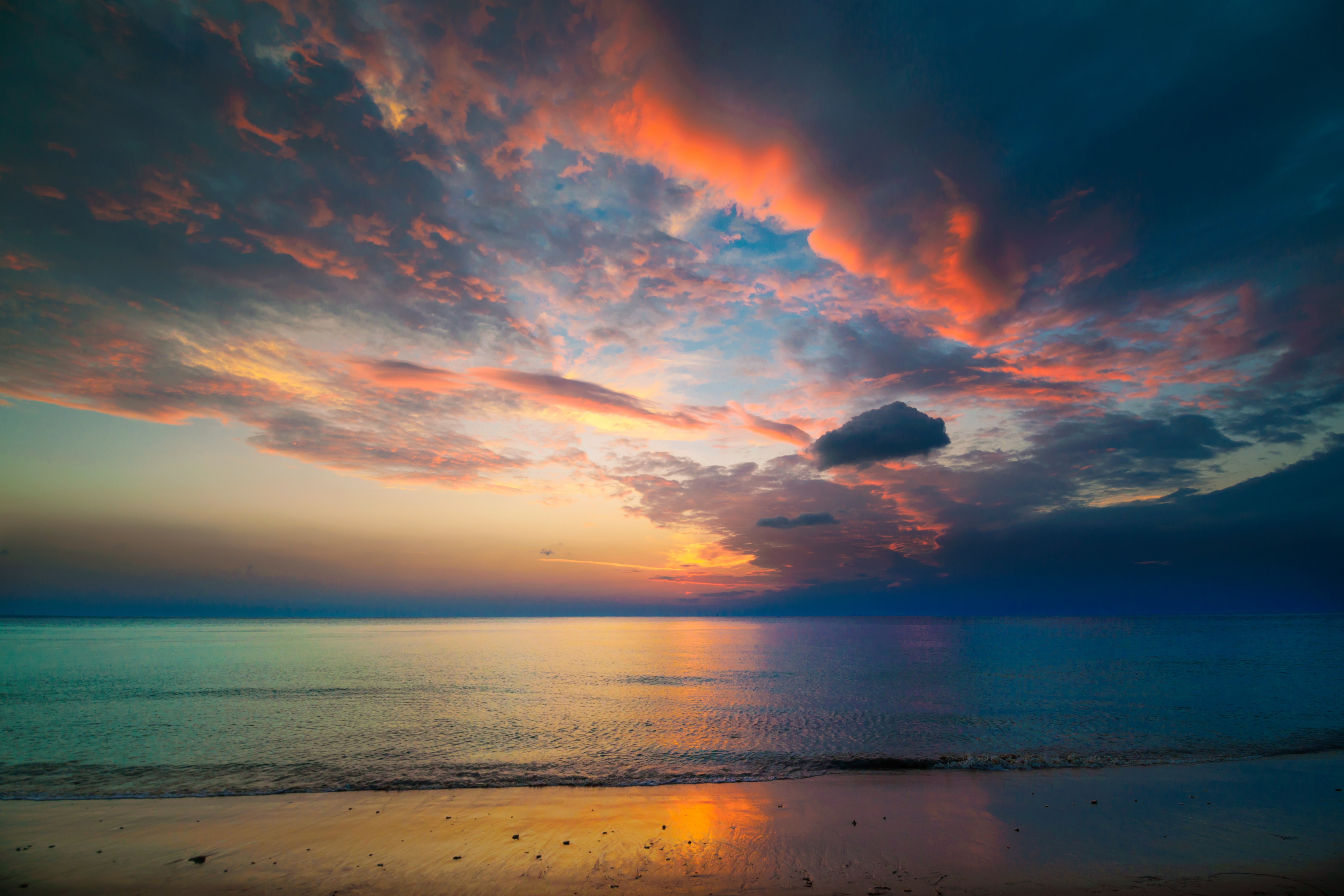 Seascape after Sunset Background High  quality  Free  