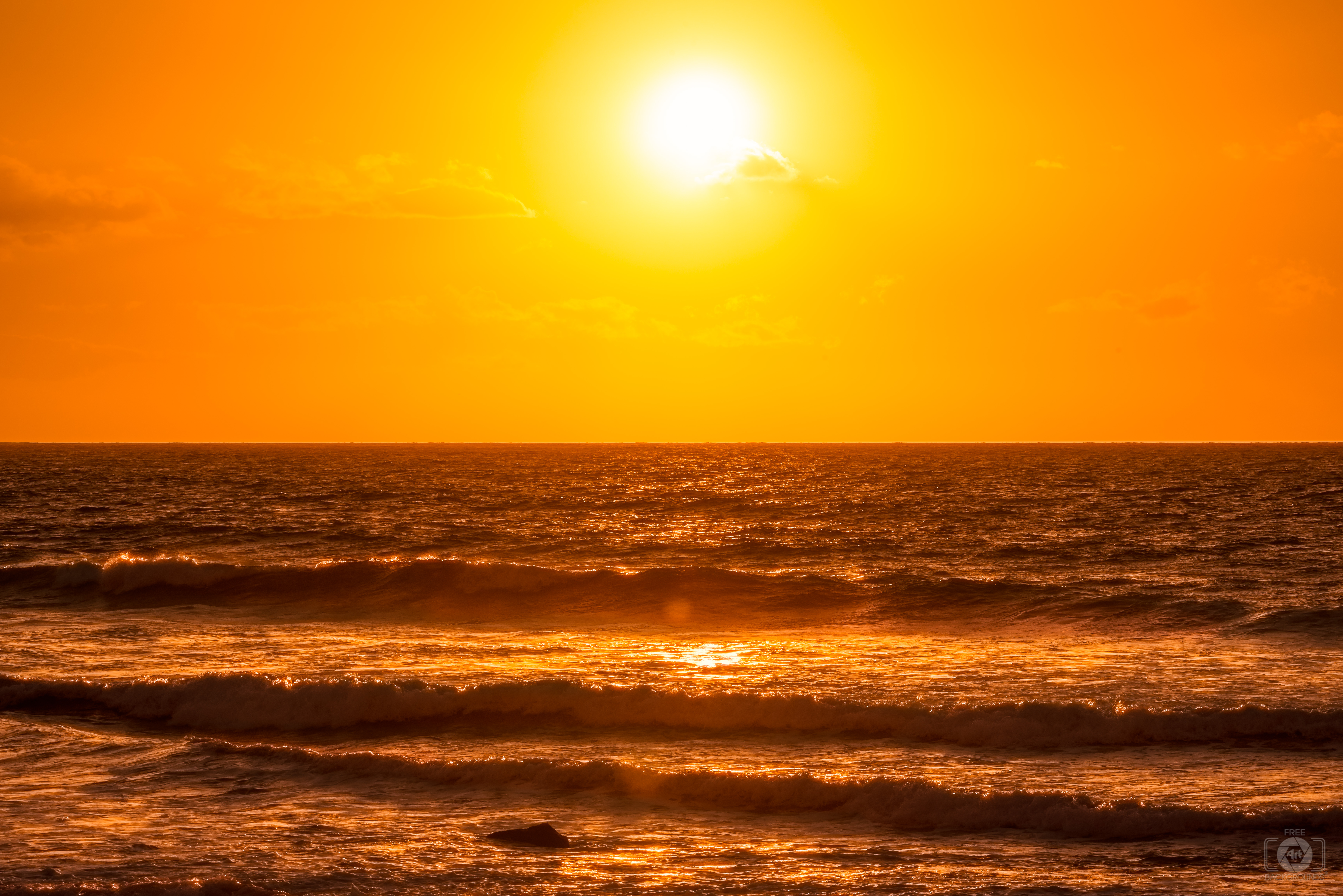 Sunset Over Ocean Background - High-quality Free Backgrounds