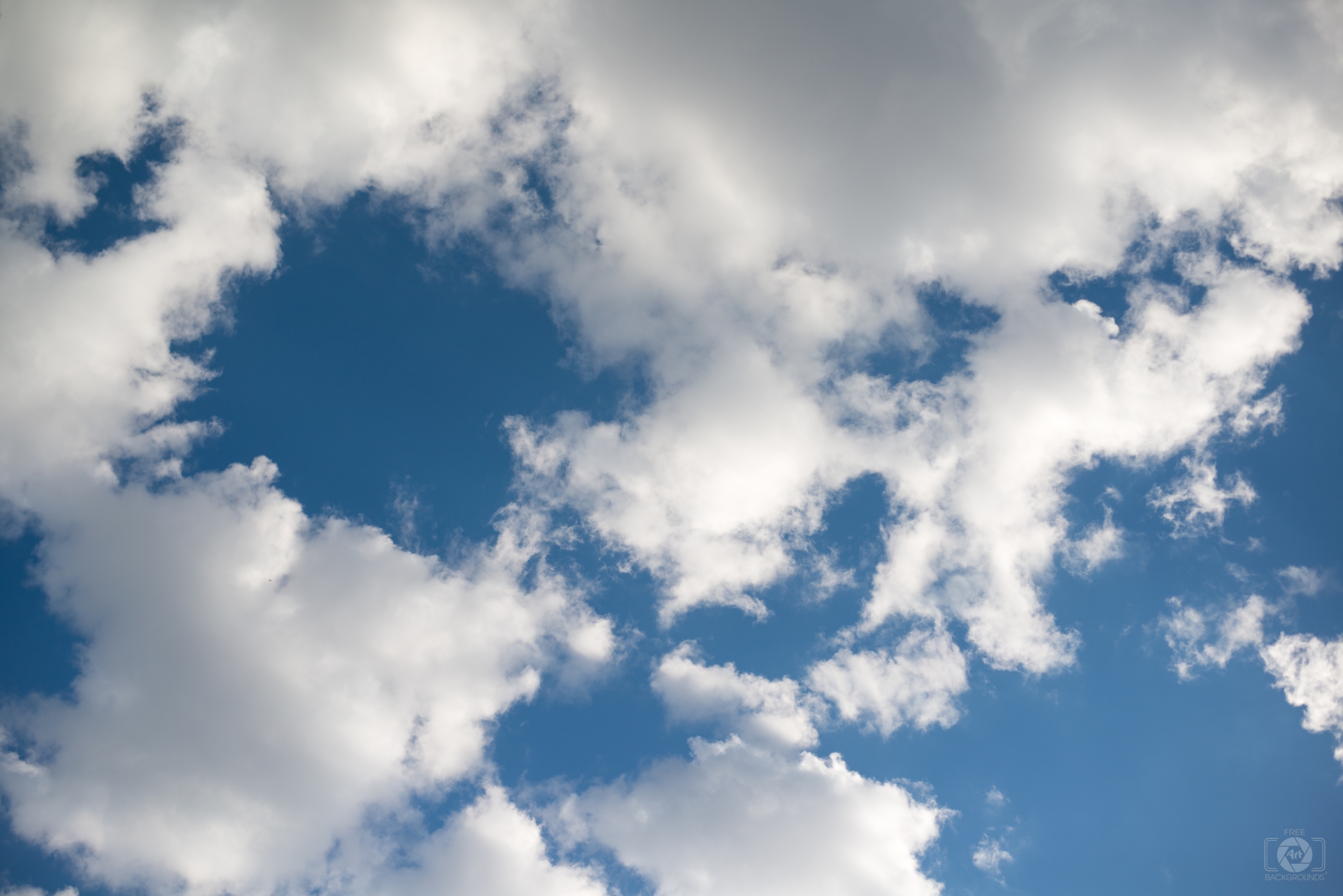 Blue Sky with Clouds Texture Picture, Free Photograph