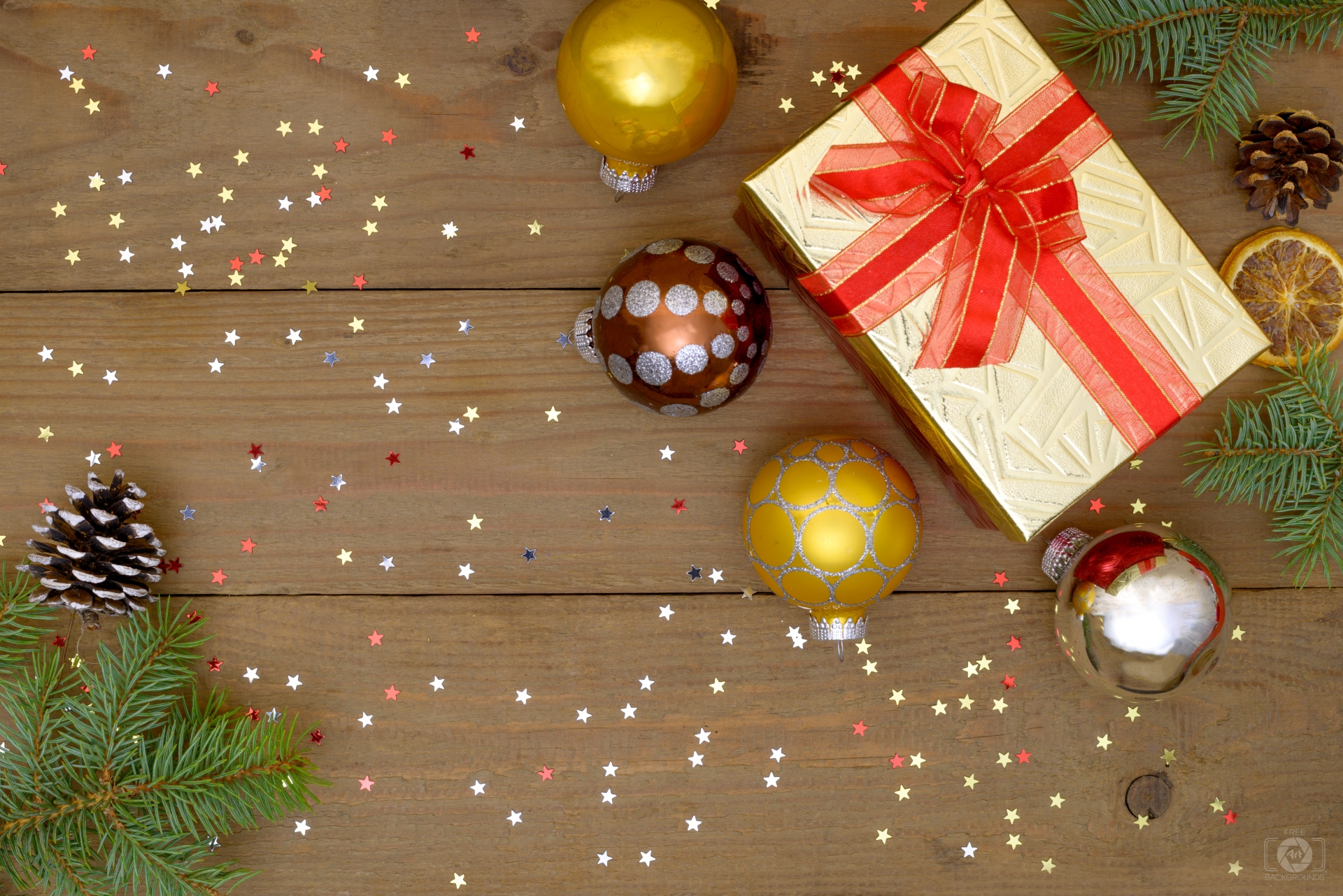Christmas Background with Gift - High-quality Free Backgrounds
