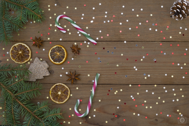 Christmas Wooden Background - High-quality free Photo in cattegory Holidays / Backgrounds from FreeArtBackgrounds.com