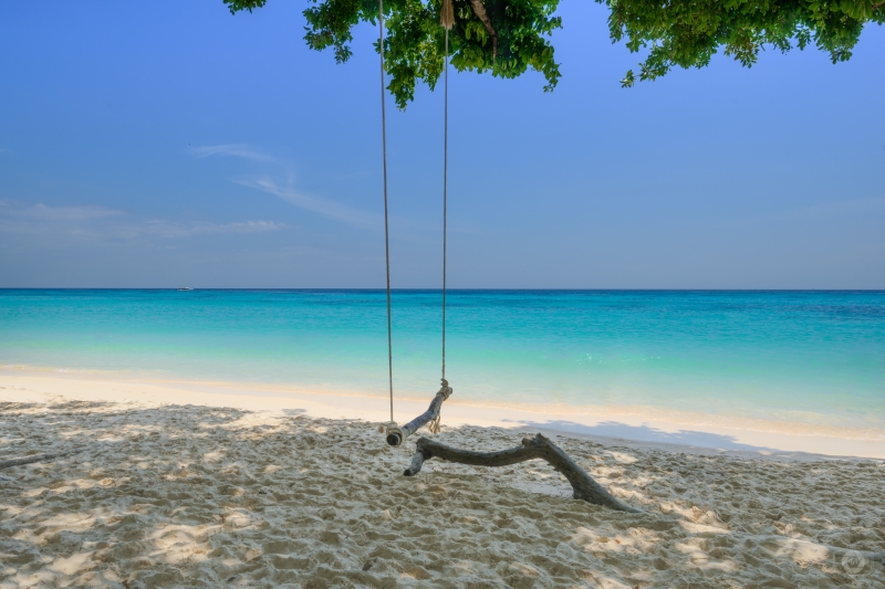 Swings on the Beach Background - High-quality free Photo in cattegory Sea / Backgrounds from FreeArtBackgrounds.com