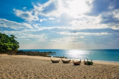 Boats on Beach Background