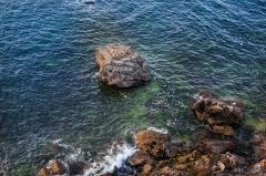 Rocks in Sea Background